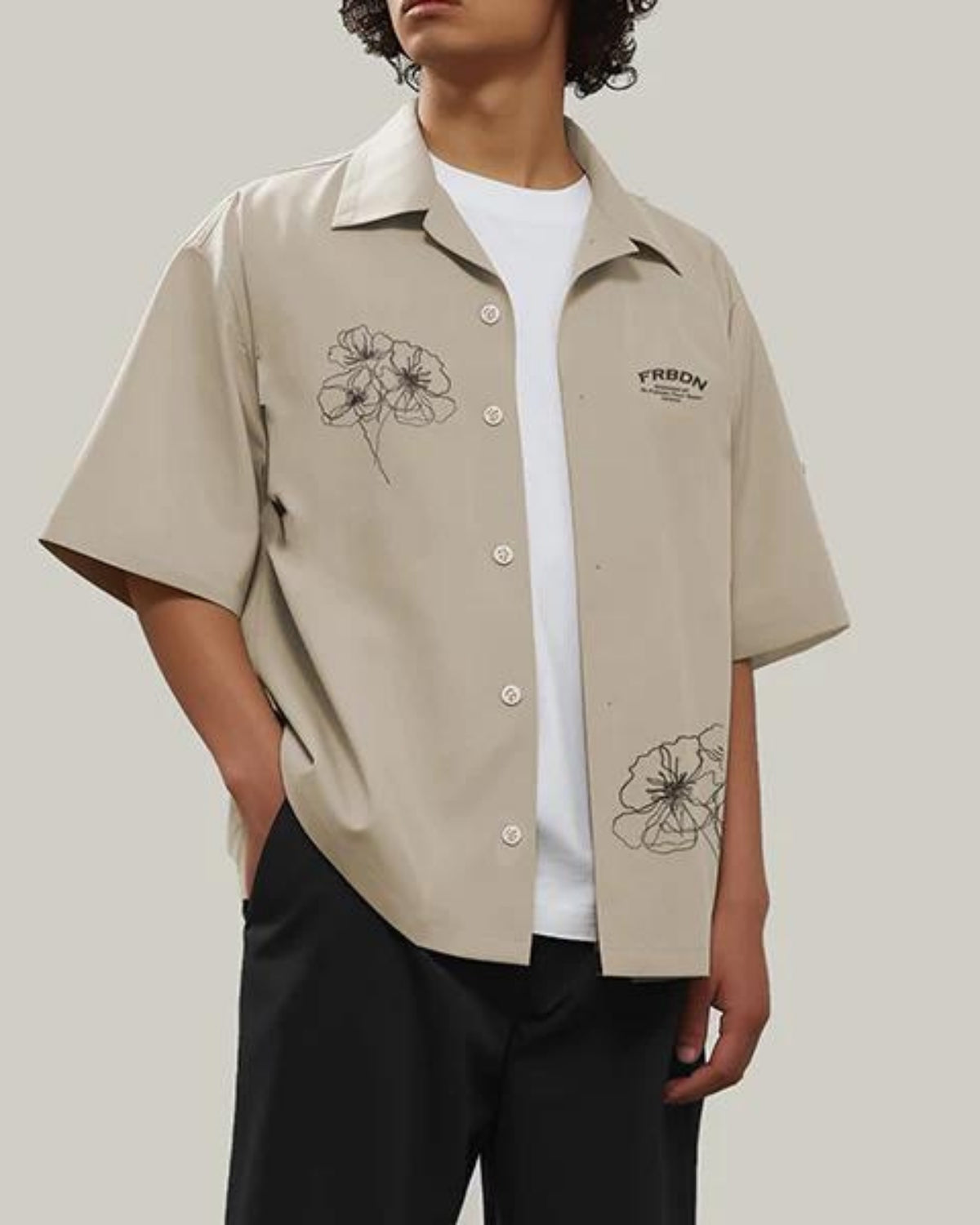 Ivory Petal Bowling Shirt