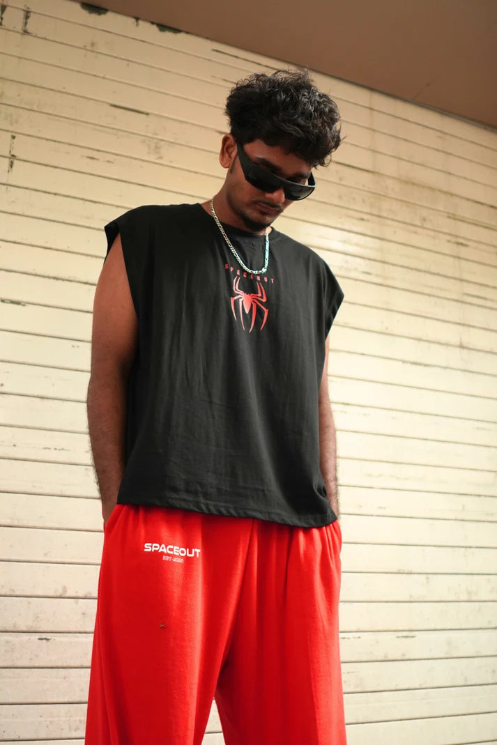 SPIDER MAN TANK TEE BLACK