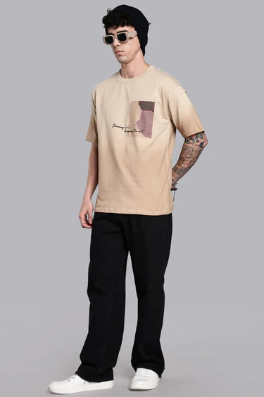 BEIGE SCAR GRAPHIC OVERSIZED