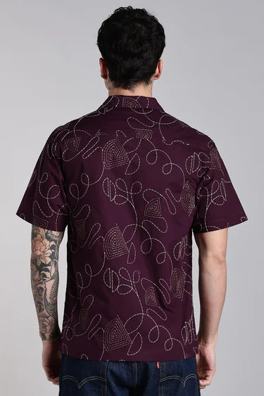 EMBROIDERED PURPLE SHIRT