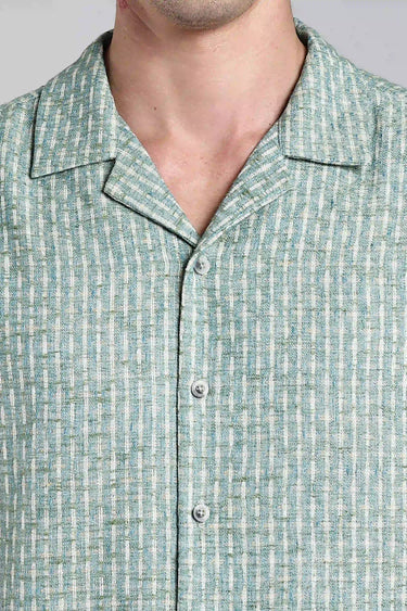 BLUE TEXTURED TURKISH WEAVE SHIRT