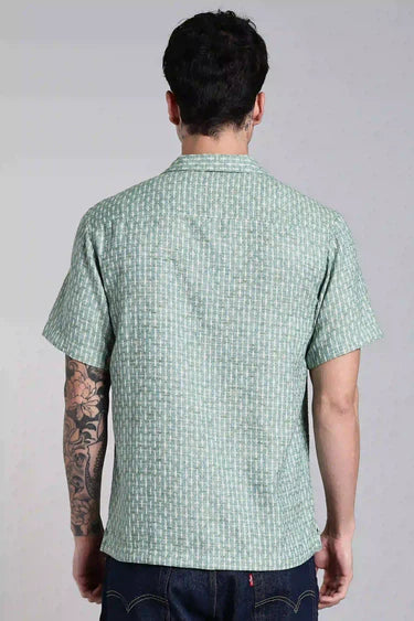 BLUE TEXTURED TURKISH WEAVE SHIRT