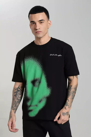 GREEN ABSTRACT FACE