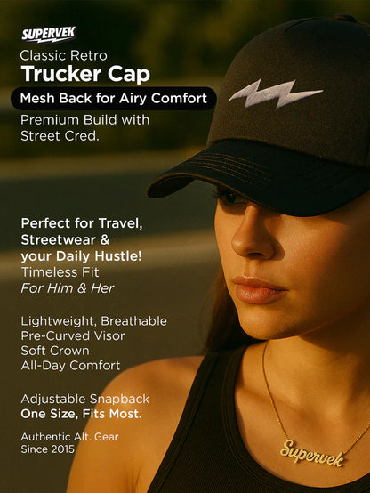 OG thunder Trucker Cap Black