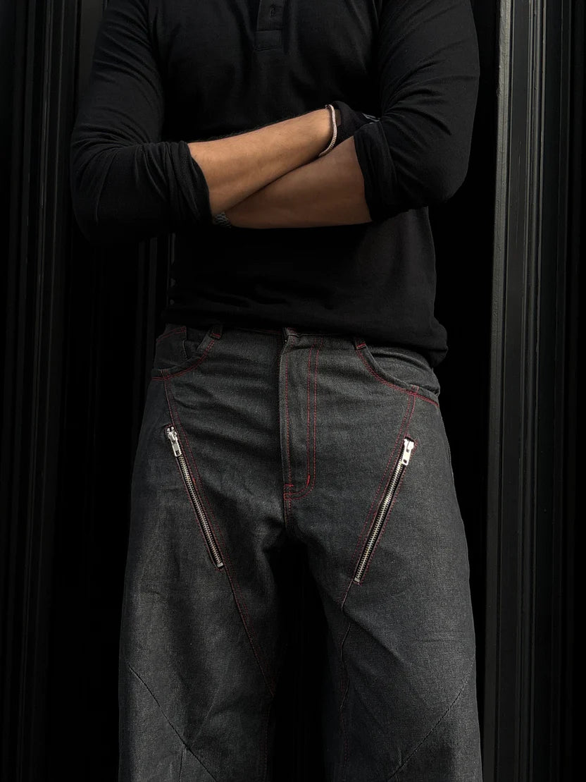 Gunmetal Chained Denims