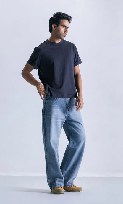 Baggy Fit Jeans Grey Stone