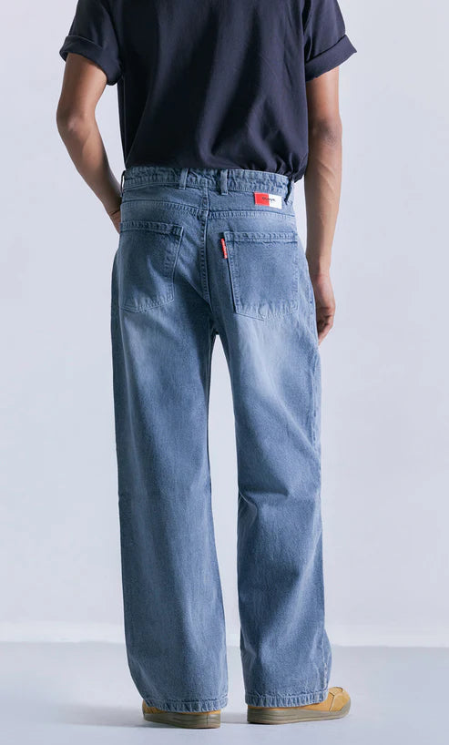 Baggy Fit Jeans Grey Stone