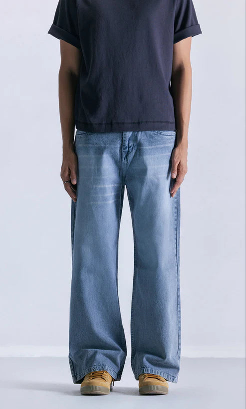 Baggy Fit Jeans Grey Stone