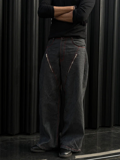 Gunmetal Chained Denims