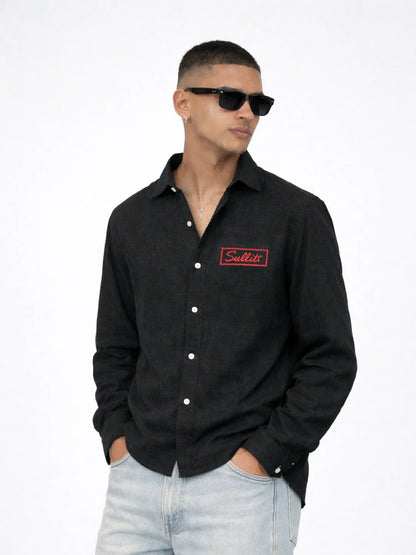 MIDNIGHT LINEN SHIRT