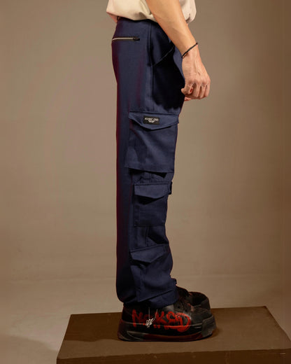 Indigo cargo pants