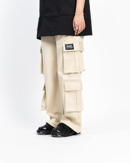 Unisex Beige Utility Cargo