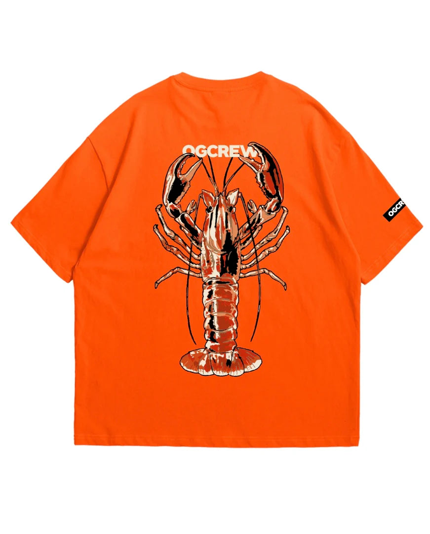 orange lobster tee