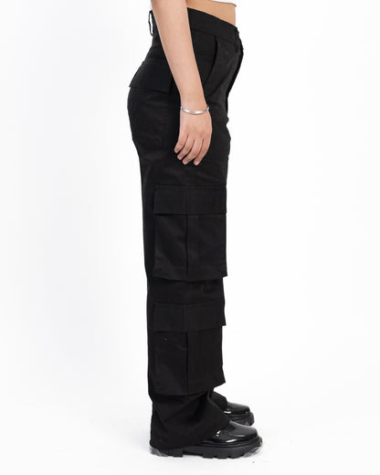 Unisex Black Utility Cargo