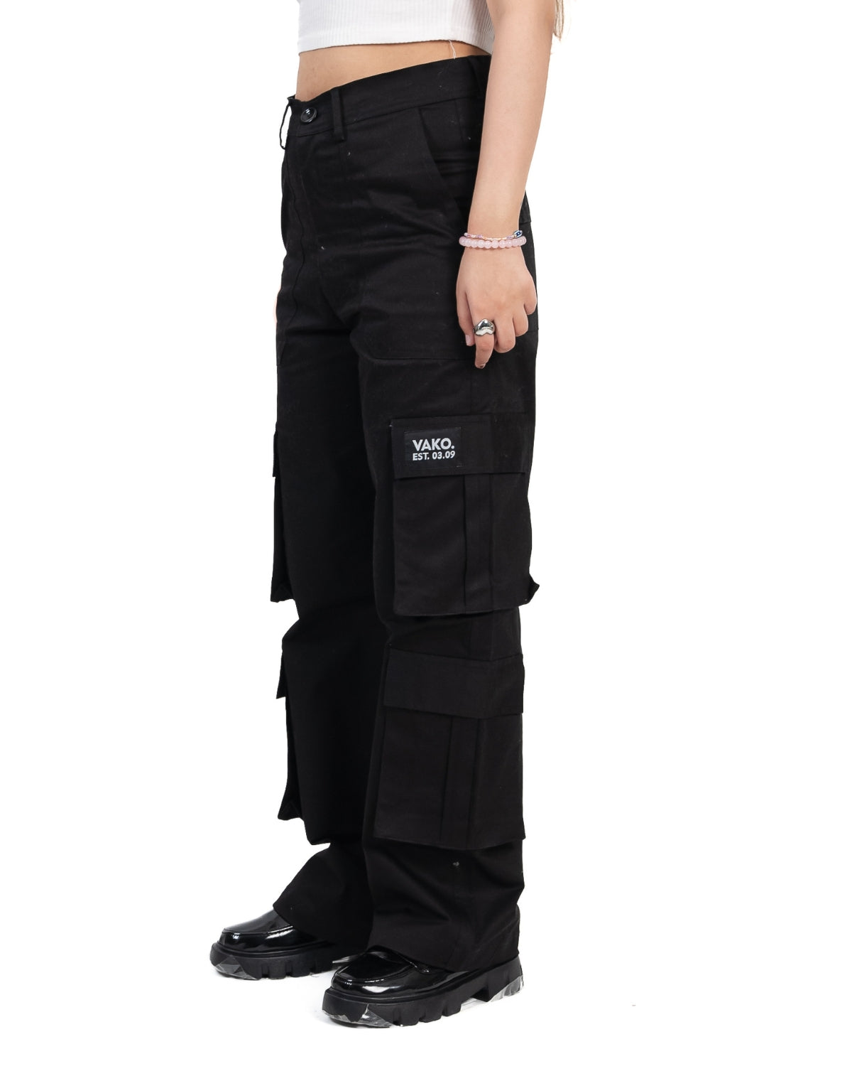 Unisex Black Utility Cargo