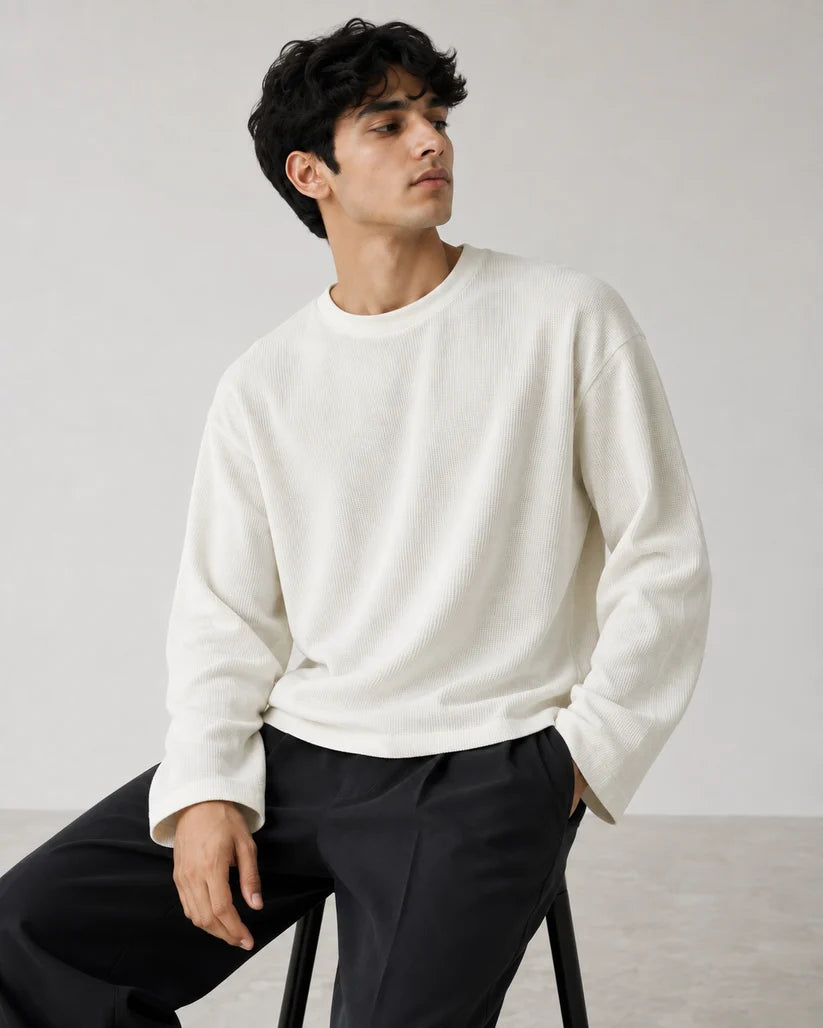 OFF WHITE WAFFLE T-SHIRT