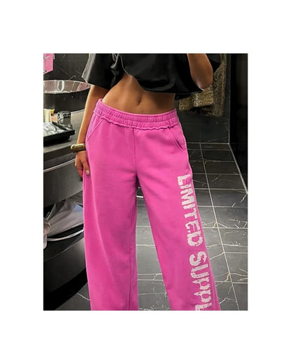 STATIC PINK REVERSE WAISTBAND JOGGERS (WOMEN)