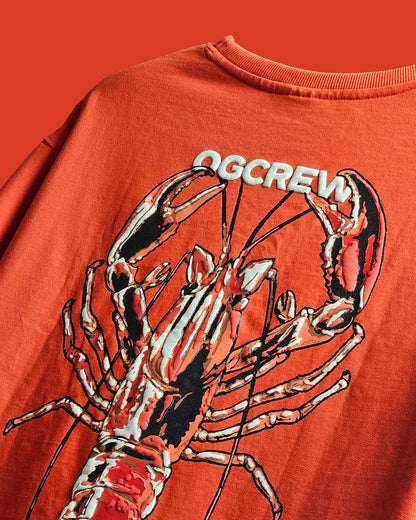 orange lobster tee
