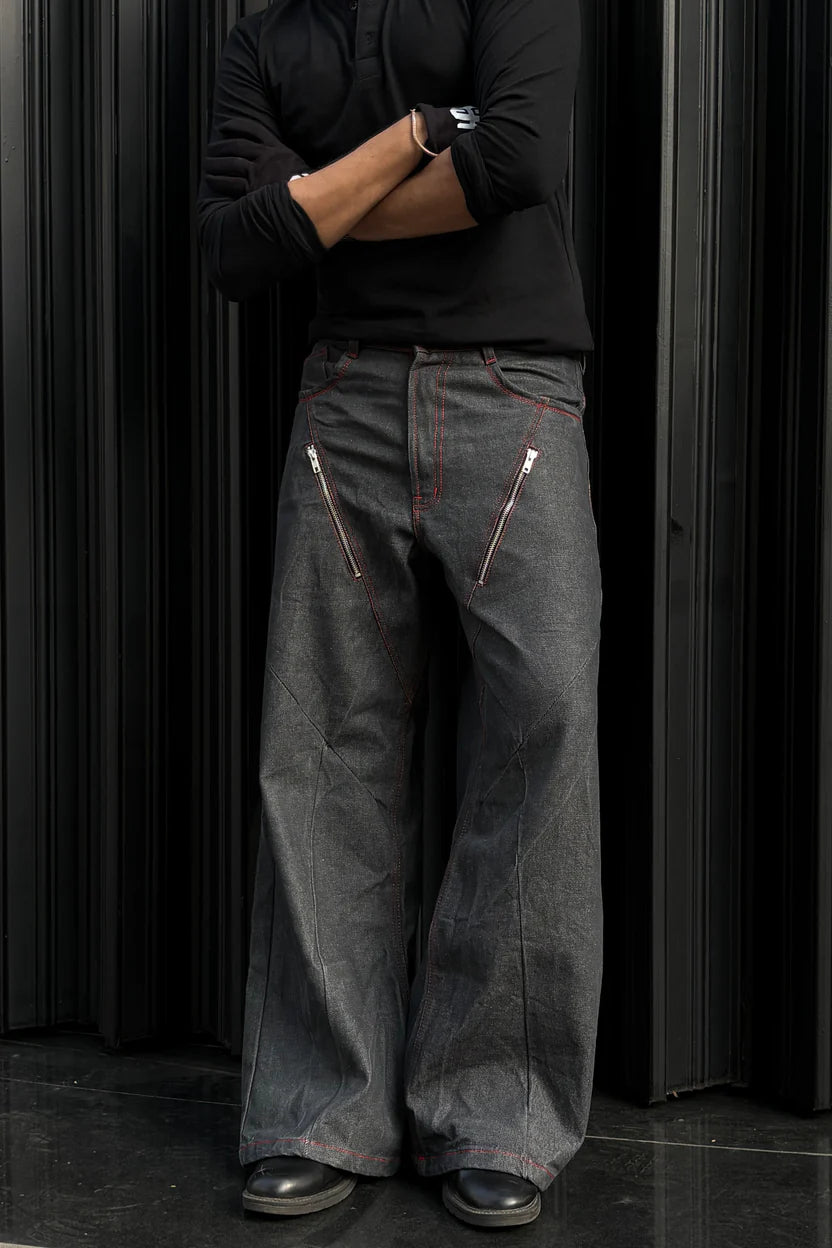 Gunmetal Chained Denims