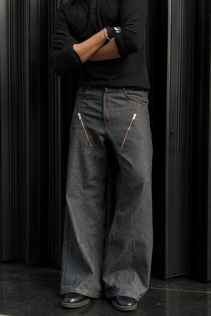 Gunmetal Chained Denims