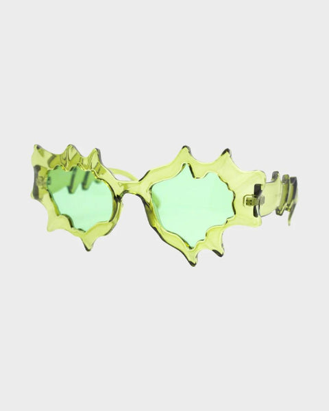Carbon Spike Unisex futuristic cyberpunk Sunglass - Green