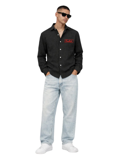 MIDNIGHT LINEN SHIRT