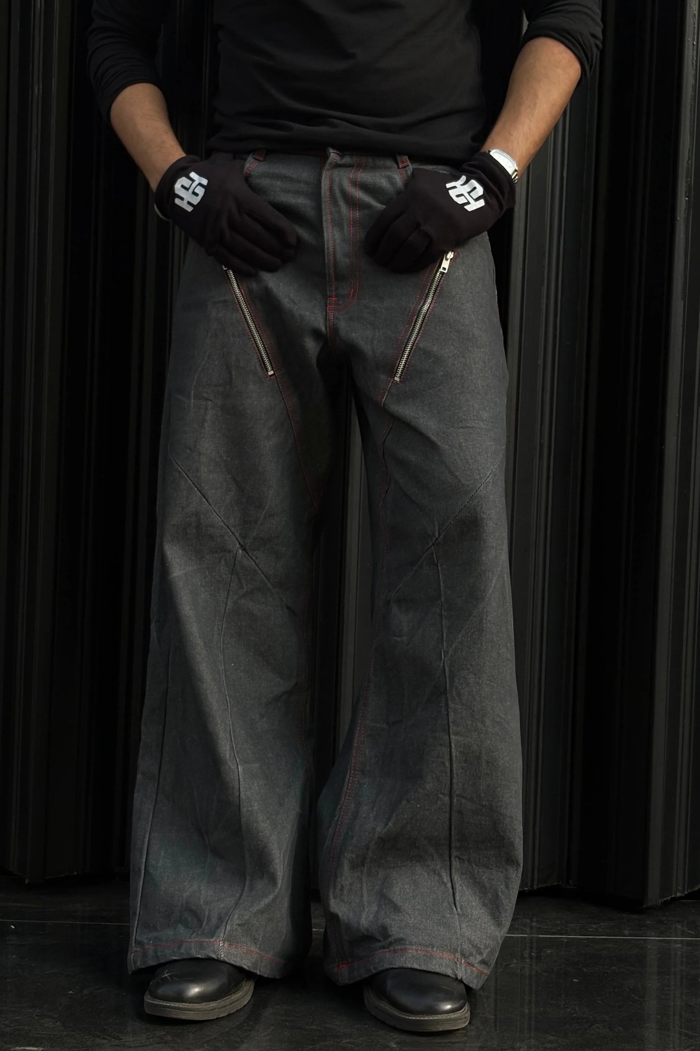 Gunmetal Chained Denims