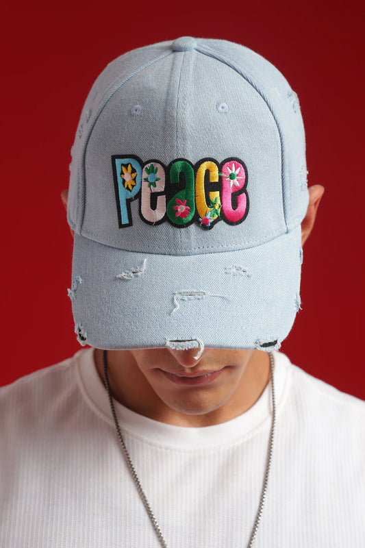 Peace - Blue Denim Cap