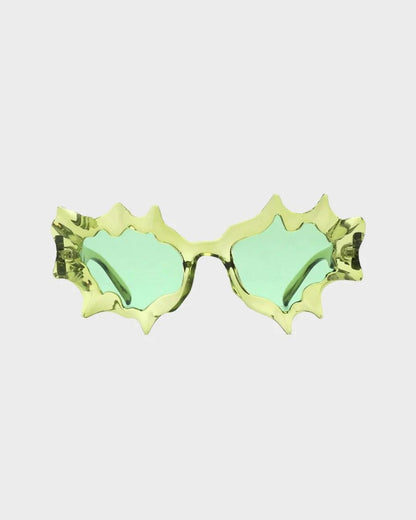 Carbon Spike Unisex futuristic cyberpunk Sunglass - Green