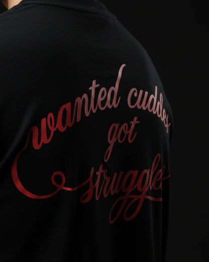 WANTED CUDDLES BLACK TEE