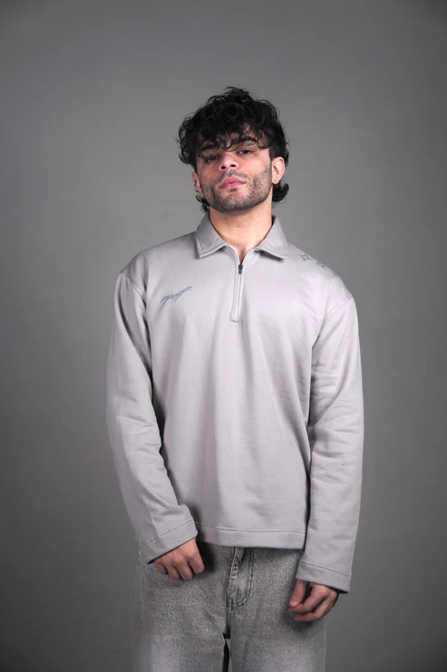 MINIMAL ZIPPER - GREY ZIPPER POLO