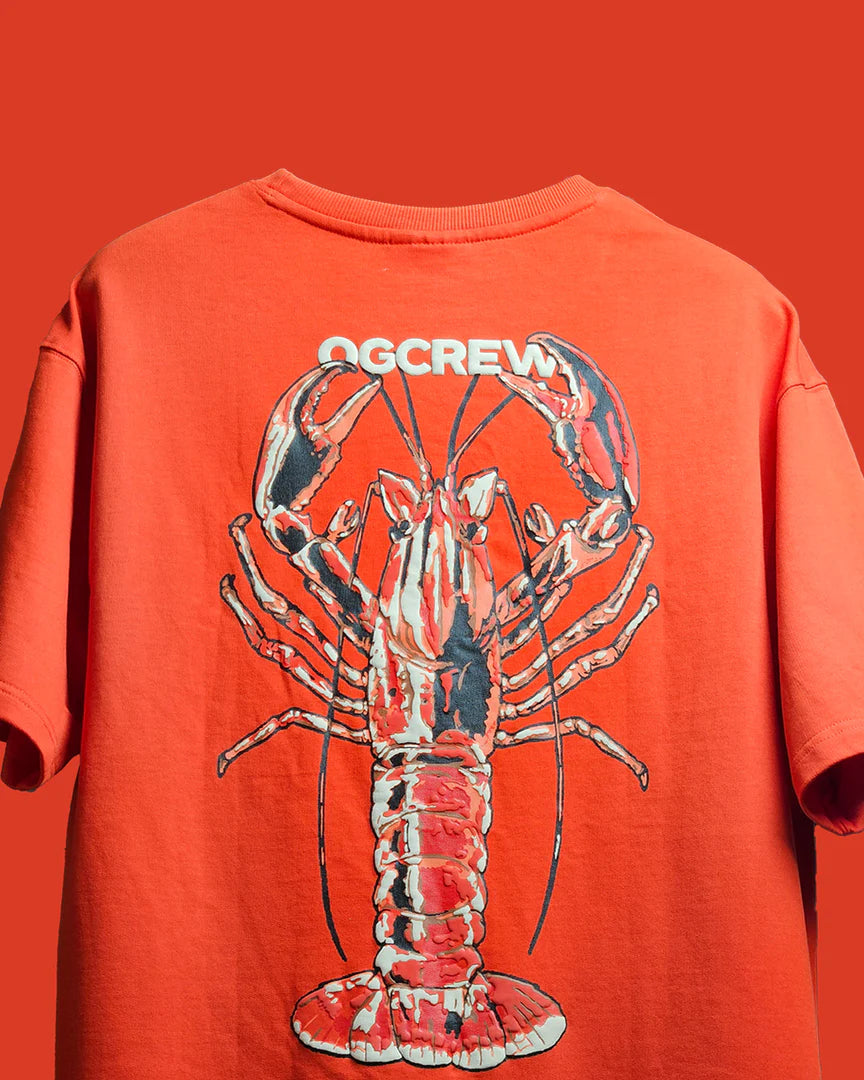 orange lobster tee