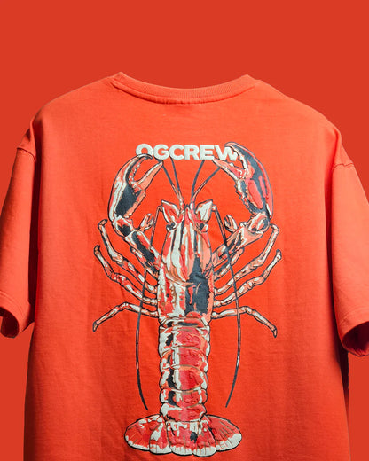 orange lobster tee