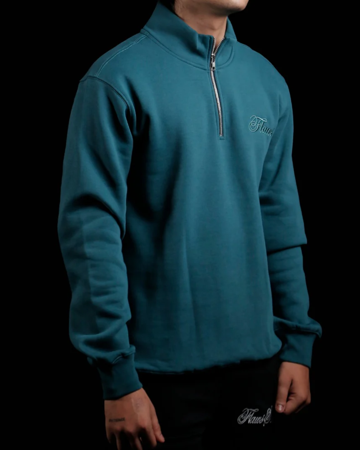 Sea Green Zipper Polo