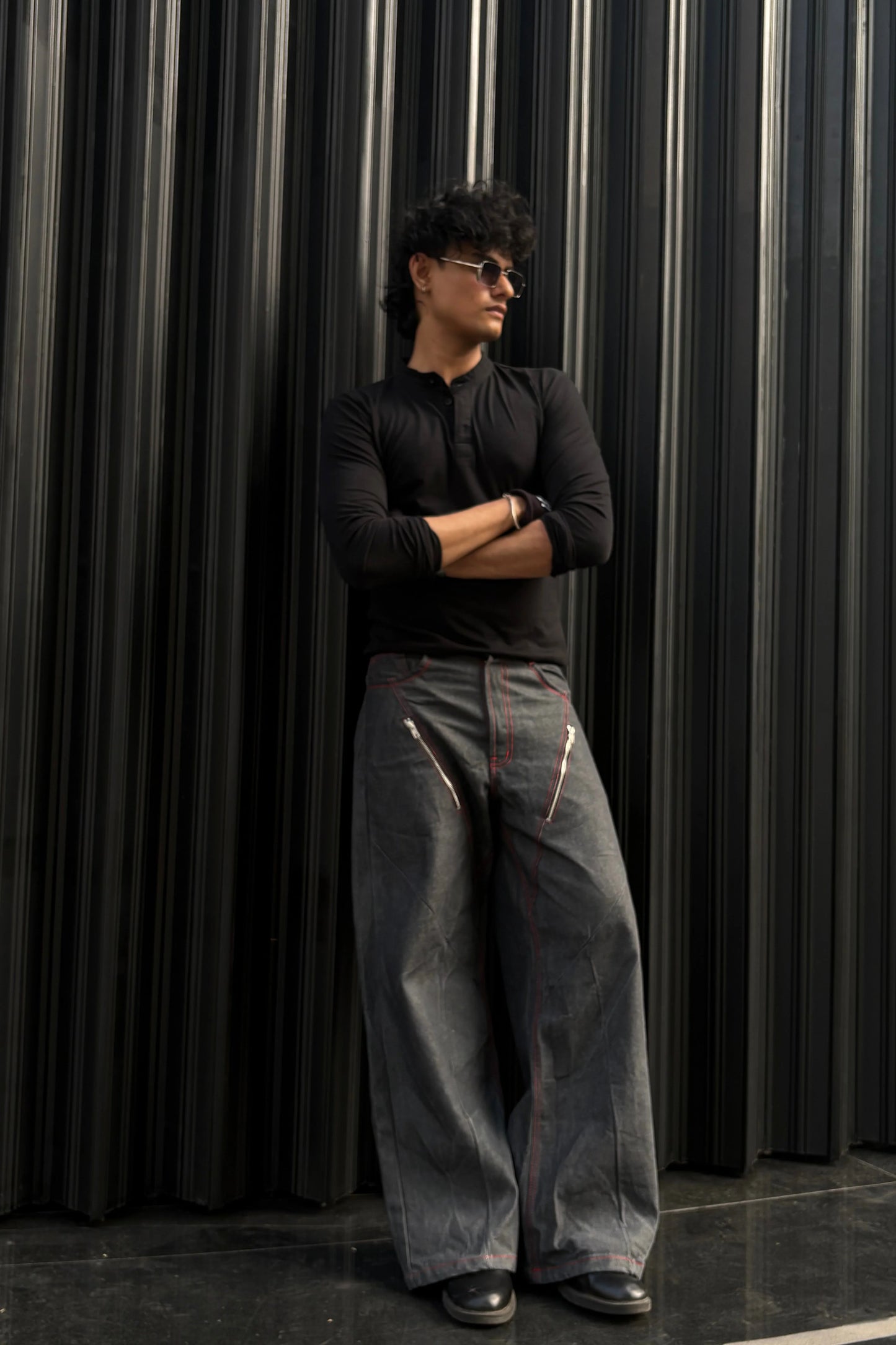 Gunmetal Chained Denims