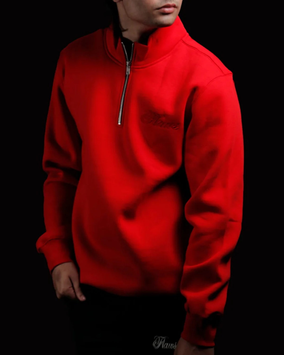 Red Zipper Polo