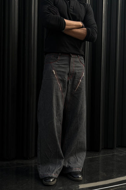Gunmetal Chained Denims