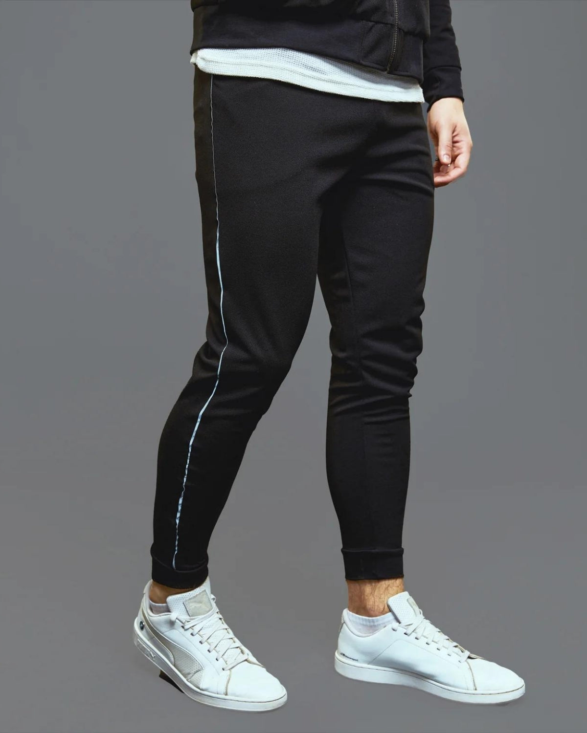 Unisex Tight Fitted Jogger - Black Shadow