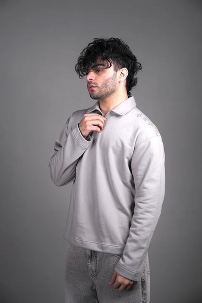 MINIMAL ZIPPER - GREY ZIPPER POLO