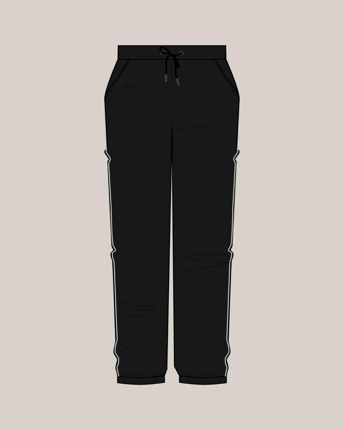 Unisex Tight Fitted Jogger - Black Shadow