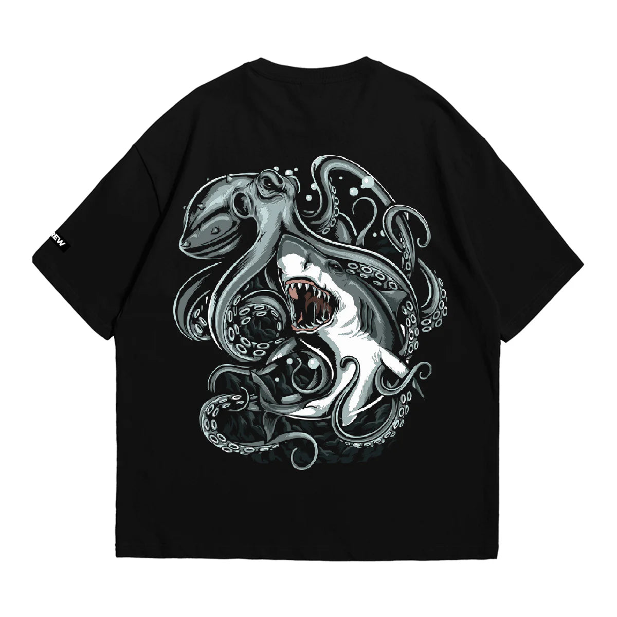 BLACK OCTOPUS X SHARK T-SHIRT
