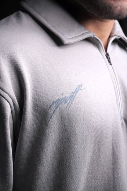 MINIMAL ZIPPER - GREY ZIPPER POLO