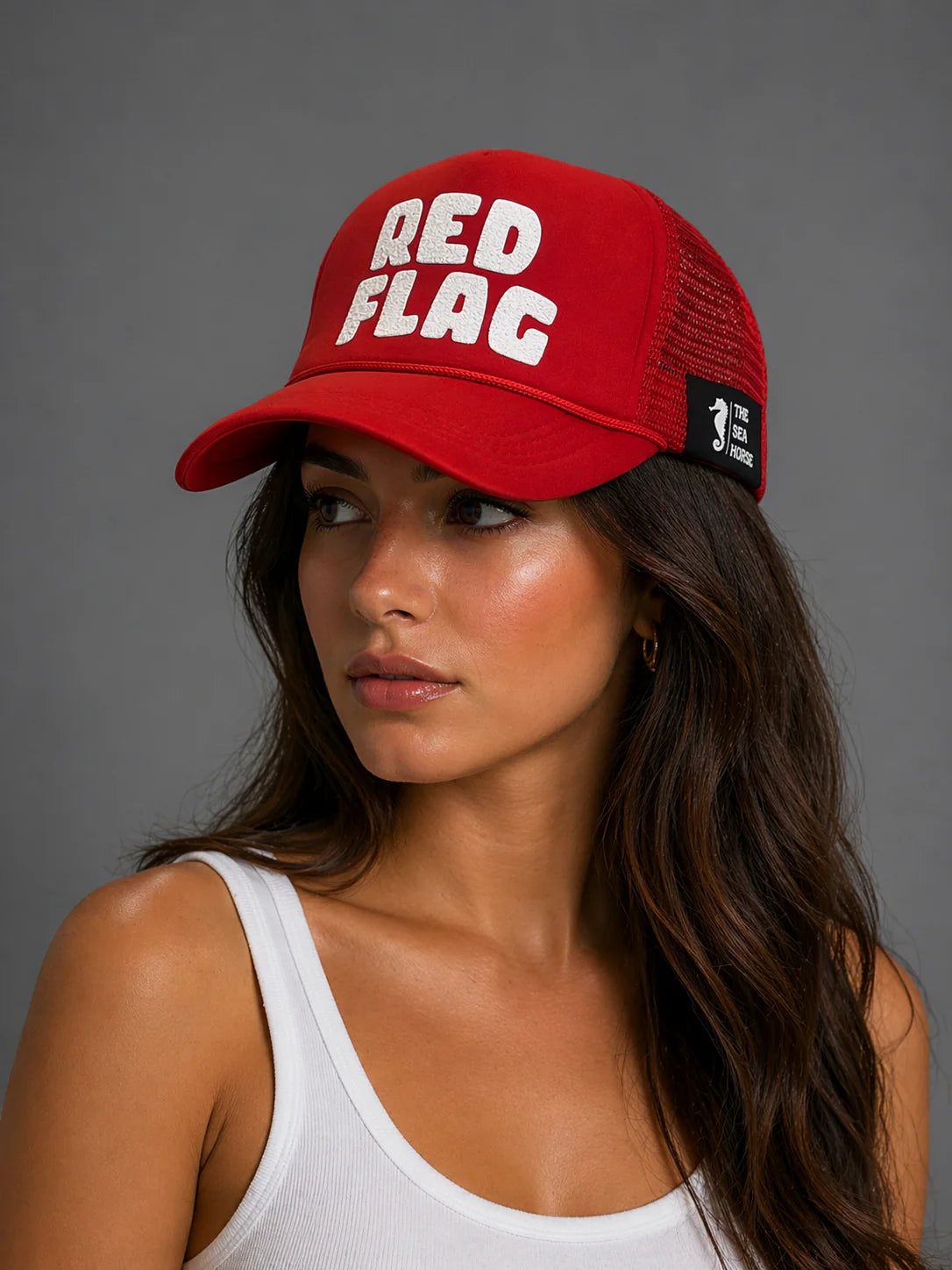 Red flag - mesh trucker cap