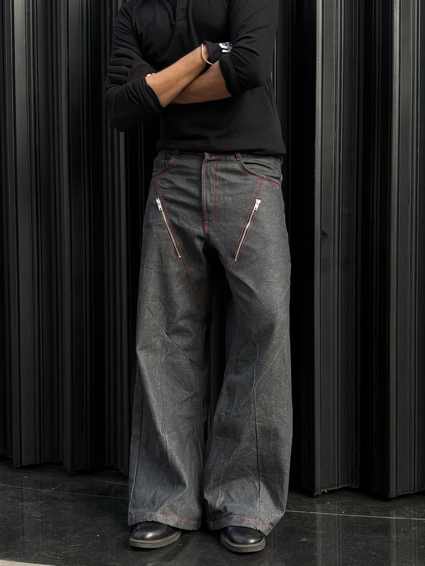 Gunmetal Chained Denims