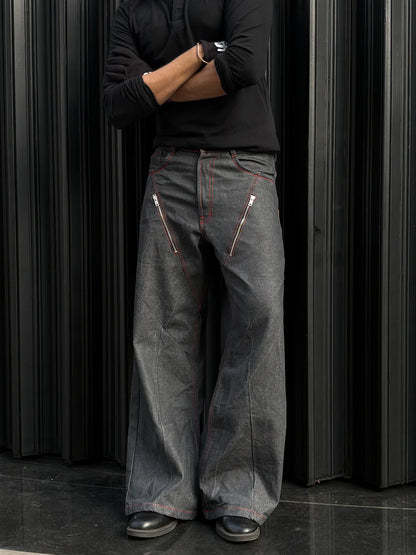 Gunmetal Chained Denims