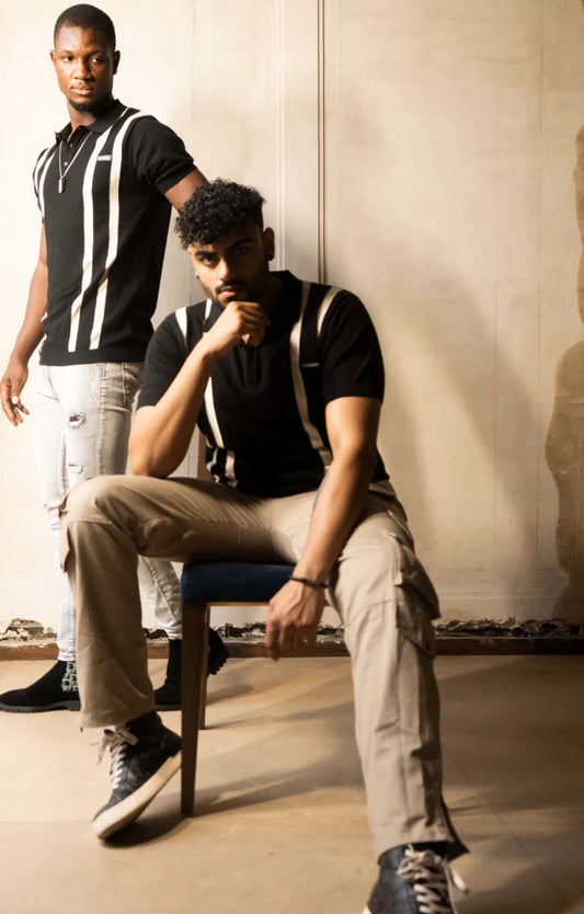 BLACK AND WHITE POLO