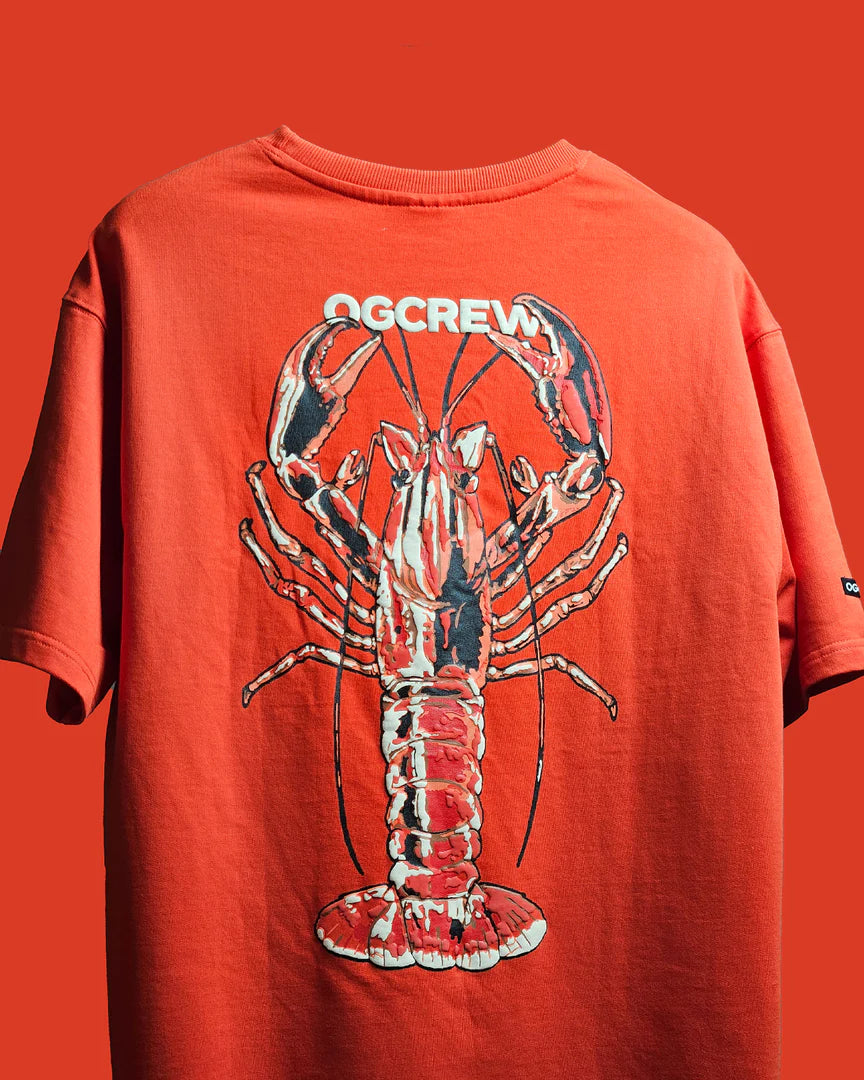 orange lobster tee