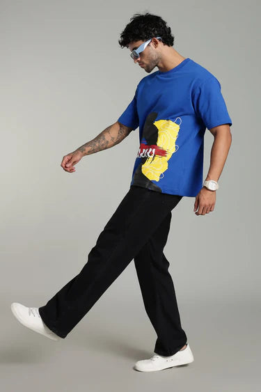 BLUE DELULU OVERSIZED TEE