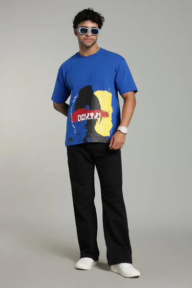 BLUE DELULU OVERSIZED TEE