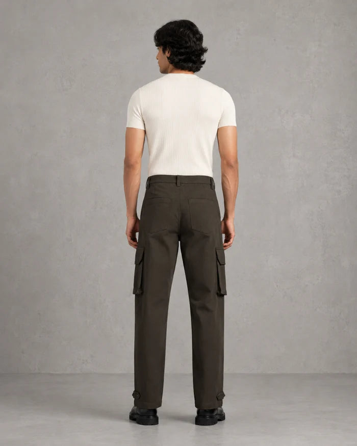 Six Pocket Brown Cargo Without Flap